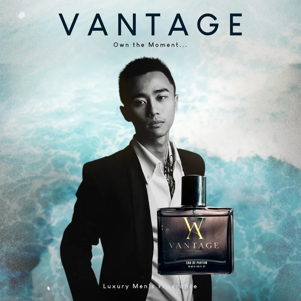 Square Vantage fragrance campaign design for Instagram